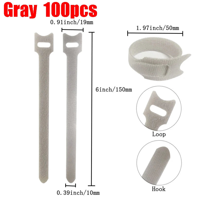 10-100PCS Nylon Cable Ties 20CM